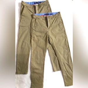 2 Chinos, dark beige, H&M, boys 12-13 yo, gently used, no flaws.